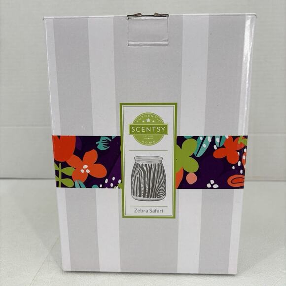 Scentsy Zebra Safari Wax Warmer Base and Dish 20 Watt Bulb New Open Box - Picture 9 of 11